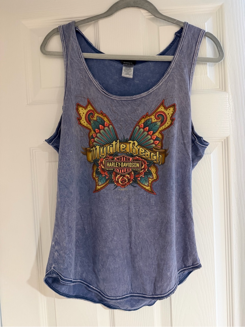 Harley-Davidson Women's Lavender Blue Tank with Colorful Myrtle Beach Graphics